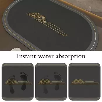 Luxury Bath Floor Mats Bathroom Mat Absorbent Non Slip Quick Dry Foot Mat Toilet Rug Doormat Carpet Washable 40cmx60cm