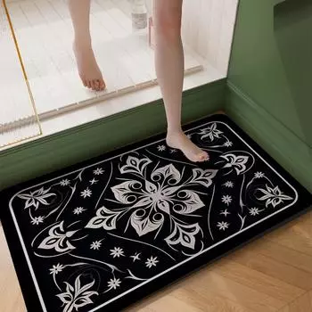Luxury Bath Mat Bathroom Carpet Non-Slip Floor Mats Super Absorbent Quick Dry Shower Pad Toilet Rug Doormat Washable 40cmx60cm