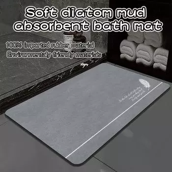 Luxury Bathroom Mat Super Absorbent Anti Slip Soft Bath Floor Mats Quick Dry Rug Toilet Door Carpet Washable Home Decoration 40cmx60cm