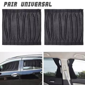 Luxury Beige 2pcs Vip Car Van Suv Window Curtain Uv Sunshade Visor Universal Kit 50*39cm