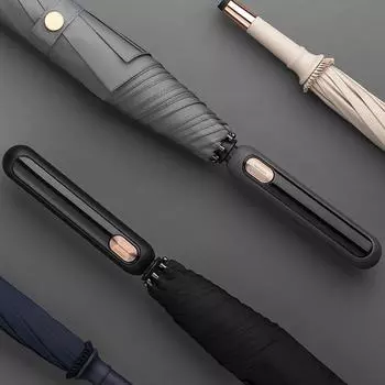 Роскошный большой зонт для мужчин и женщин 133 см большой зонт для гольфа ветрозащитный прочный автоматический зонт с длинной ручкой от дождя чёрный