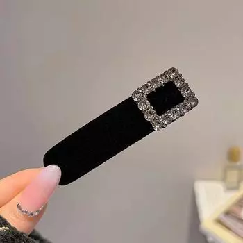 Luxury Black Geometric Bb Hair Clip Retro Children Girls Clip Temperament Heart Hairpin Hair Accessorie Gift