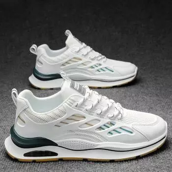 Luxury Brand Sneakers for Men Fashion Outdoor Casual Shoe Mesh Breathable Sport Running Shoes Men Training Shoes Tenis Masculino 39 зелёный