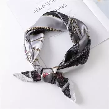 Luxury Brand Women Silk scarf 60*60cm Professional scarf Chain Matching Scarves Spring Summer Headscarf Fashion Hijab Bandana 60X60cm