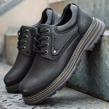 Luxury British Outdoor Mens Oxford Shoes High-end Genuine Leather Casual Shoes New Retro Work Footwear Brand Formal Dress Flats 38 чёрный