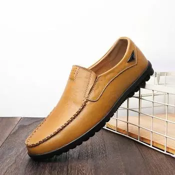 Luxury Brown Designer Loafers Slip On Genuine Leather Men Moccasins Casual Shoes Brand Men Black Driving Shoes Zapatillas Hombre 37