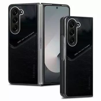 Luxury Car Magnetic Holder Leather Back Cover for Samsung Galaxy Z Fold6 5G Fold 5 ZFold 4 3 TPU Soft Shockproof Bumper Cover For Samsung Fold6