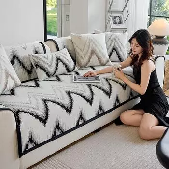 Luxury Chenille Anti-slip And Stain-resistant Sofa Cushion Suitable For All Seasons Luxurious And Simple Straight Sofa Cover 70x70cm 1pcs