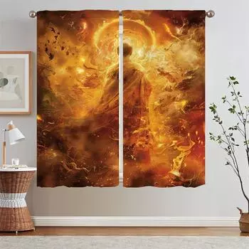 Luxury Curtains for Living Room on Sale The Cham Chak Sutra Bedroom Curtains 2 Pieces Blackout Curtain Rods Partition Tentacles W50xH70cmx2pcs-CL