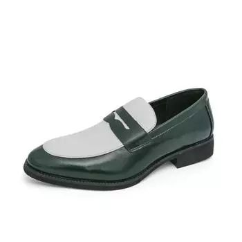 Luxury Fashion Designer New Arrival Mixed Color Patchwork Casual Shoes For Men Penny Loafter Formal Wedding Dress Homecoming 38