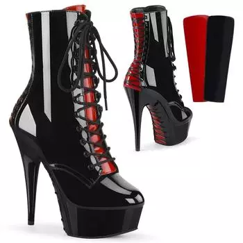 luxury Fashion Sexy Knight Female 8 Inch High Heel Platform Ankle Boots for Women Autumn Winter Shoes Black Pole Dancing Boots 34