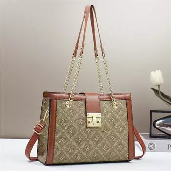 Роскошная женская повседневная сумка-мессенджер, женская сумка с ретро-принтом, кожаные сумки через плечо для изысканных женщин с принтом, сумка под мышкой