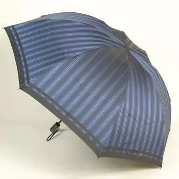 Luxury folding umbrella Striped Plain BLUE Makita a umbrella manufacturer with a history of over 140 years since the Edo luxury umbrella Koshu-ori