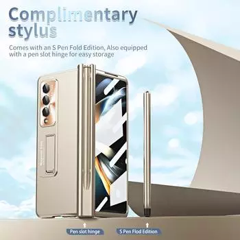Роскошный чехол-пленка из стекла с полным покрытием для Samsung Galaxy Z Fold 4 5G Fold4 Fold3 Fold 3 Zfold4 Fashion S Pen S Pen Slot Cover for Samsung Z Fold 4