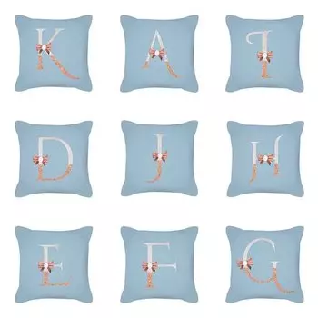 Роскошный домашний декор Наволочка с английскими буквами Креативный узор Чехол для подушки для гостиной Чехол для дивана 40x40cm