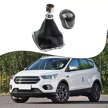 Luxury Interior Gear Knob 6-speed Chrome Frame Black Color Easy Installation Enhanced Visual Appeal High-quality Materials CHINA