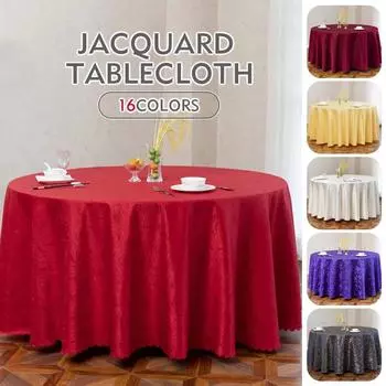 Роскошная жаккардовая круглая скатерть для отеля, свадьбы, банкета, вечеринки, декора, скатерти, домашнего стола, ресторана, юбки, чехла 160cm Round