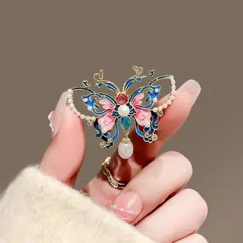 Роскошные ювелирные изделия Броши-булавки со стразами и бабочками Брошь с масляной эмалью и бриллиантами для свадебного платья PD2020