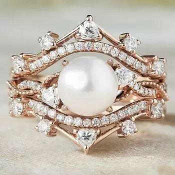Luxury Light Luxury Pearl Fritillary Ring Women s Ins High Sense Retro Design Cross Ring No. 6