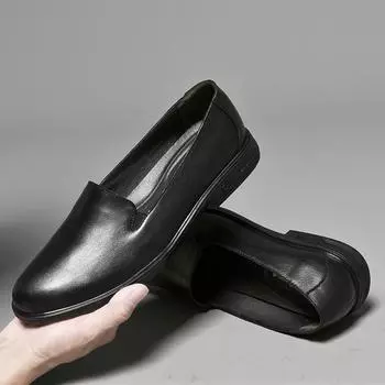 Luxury Loafers Men Big Size 37-47 Genuine Leather Moccasins Breathable Casual Shoes Mens Driving Shoes Low Top Lazy Boat Shoes 37 чёрный