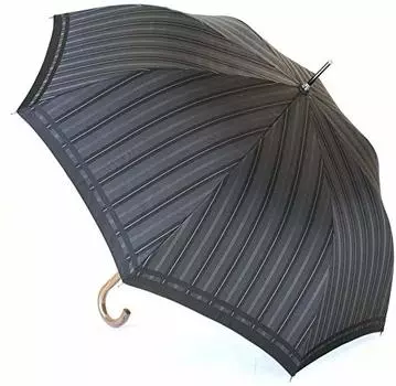 Luxury Long Umbrella Striped Plain GRAY Gray Makita a umbrella manufacturer with a history of over 140 years since the Edo Luxury Umbrella Koshu-ori