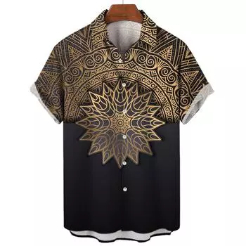 Luxury Men s Shirts Summer Fashion Blouse Casual Men s Clothing Hawaiian Shirts Oversized T-Shirt For Male Outdoor Streetwear S