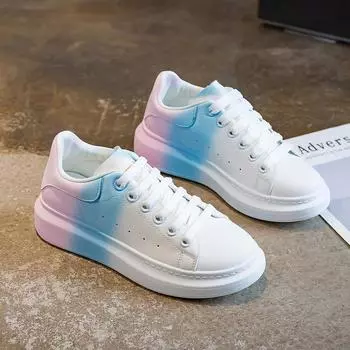 Luxury New Women s Thick Sole Versatile Colorful Casual Board Shoes 2024 Spring and Autumn Student Running Sports Shoes sneakers 35