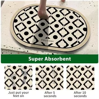 Luxury Non-slip Bath Mat Super Absorbent Bathroom Floor Mats Room Rug Quick Dry Toilet Carpet Entrance Doormat Home Decor 40cmx60cm