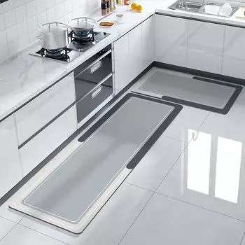 Luxury Nordic Kitchen Mat For Floor Waterproof Absorbent Entrance Door Mats Hallway Balcony Long Area Rugs Washable 45CMx70CM