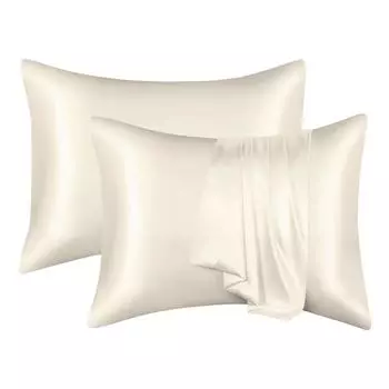 Luxury Silk-like Pillowcase—Wake Up To Salon-soft Hair! 66 бежевый