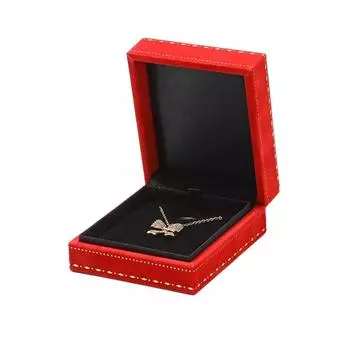 Luxury Small Jewelry Box Purfle Jewelry Display Holder Textured Flannel Bracelets Box Gift Red Necklace Box