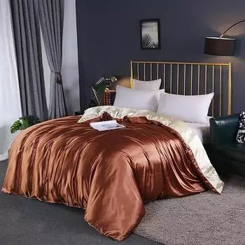 Luxury Stain Mulberry Silk Duvet Cover King Smooth Beautify Skin Silk Blanket Covers Soft Comfort Comforter Covers Quilt Cover 150x200cm