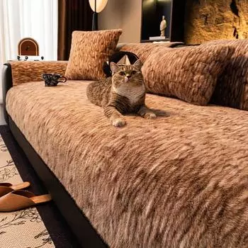 Luxury-style High-end Sofa Cushion New Four Seasons Universal Solid Color Thick Anti slip And Dustproof Sofa Cushion 70x70