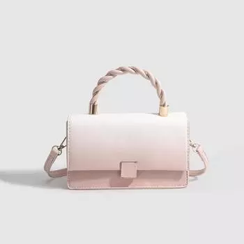 Роскошные женские сумки через плечо с клапаном, эстетичные розовые сумки через плечо, модные сумки из искусственной кожи, мини-сумки с квадратной ручкой сверху