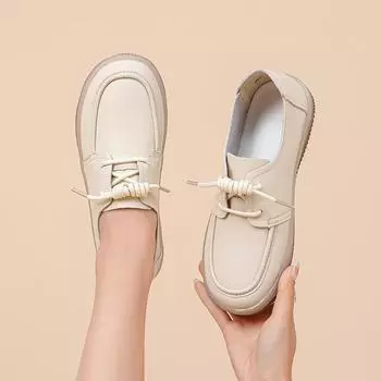 Luxury Women Shoes for Women Flats Genuine Leather Loafers Women Sneaker Spring Summer Soft Sole Comfort Mom Shoes Zapatos Mujer 35