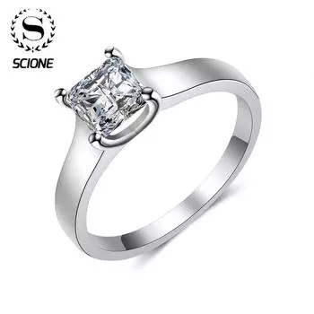 LUXY MOON 2020 Женское шикарное обручальное кольцо из циркониевого сплава Number 5 белый