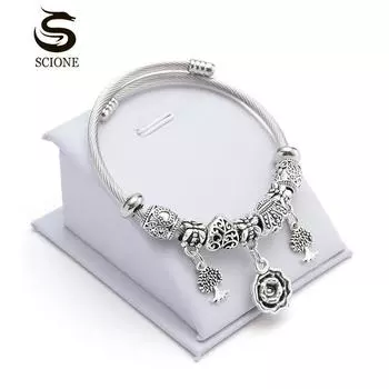 LUXY MOON Новый изысканный браслет из нержавеющей стали, выдвижной браслет с зеркальной полировкой и ручной полировкой