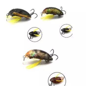 Luya Bait Жесткая приманка Beetle Xiaoqiang Bionic Fake Bait 3,5 см/4 г Приманка для насекомых Приманка для рыбы на поверхности воды