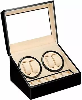 LUYING Подзаводная машинка, 6 штук, Автоматическая машинка для подзавода часов, Бесшумная конструкция, Автоматическая машинка для подзавода часов, Футляр для хранения часов (4 +