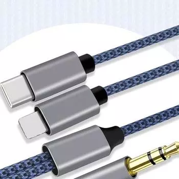 Луженый медный кабель AUX, аудиокабель, позолоченные разъемы 3,5 мм, акустический кабель, подарок 2 in 1