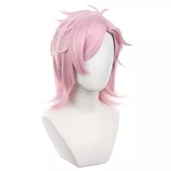 LVMEY Парик для косплея персонажа Аниме Розовый Длинный Костюм Маскарад Термостойкий Парик Костюм-парик Мероприятие Комикет Хэллоуин Школьный фестиваль Фестиваль культуры