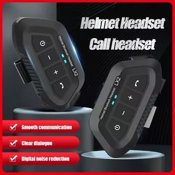 LX2 Bluetooth 5.0 гарнитура для мотоциклетного шлема беспроводная шумоподавление велосипедная гарнитура водонепроницаемая поддерживает звонки без помощи рук музыка