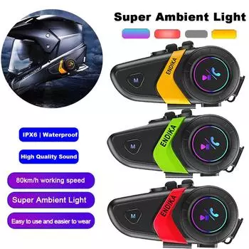 LX3 гарнитура Bluetooth для шлема 1200 мАч мотоцикл BT5.0 беспроводная гарнитура громкой связи стерео анти-помехи водонепроницаемая легкая гарнитура жёлтый