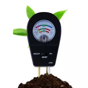LY101 Измеритель pH почвы Plug-and-Play 3-в-1 Тестер почвы Влажность растений Плодородие Детектор pH Садовые принадлежности зелёный
