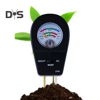 LY101 Измеритель pH почвы Plug-and-Play 3-в-1 Тестер почвы Влажность растений Плодородие Детектор pH Садовые принадлежности зелёный