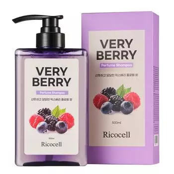 Lycocell Very Berry Perfume Protein Shampoo 500 мл Silk Keratin Гипоаллергенный Антистатический Без Силиконов, 1 шт.