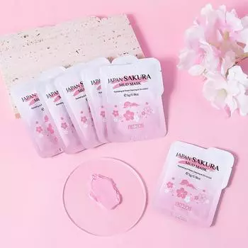 Lycopodium Sakura Mud Cleansing Pore Hydrating Mask Серия в одной упаковке 5g