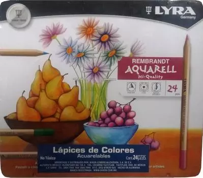 LYRA Набор акварельных карандашей Aquarelle 24 цвета L2011240 (Металлическая коробка)