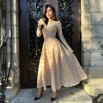 LYRIA Ид Мусульманское платье для женщин Абая Марокко Вечерние платья Рамадан Абаи со шнуровкой Принт Vestidos Largos Ислам Дубай Арабский Длинный S абрикосовый