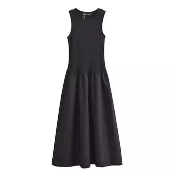 LYRIA Khaki Elegant Long Dress, Women s Spring Sleeveless Black Dress, Fashionable Casual Party Y2K Dress, Women s Dress. S чёрный